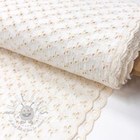 Cotton fabric EMBROIDERY Rosemary white