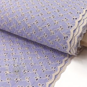 Cotton fabric EMBROIDERY Rosemary lilac