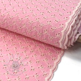 Cotton fabric EMBROIDERY Rosemary rose