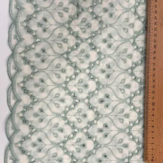 Cotton fabric EMBROIDERY Lilian mint