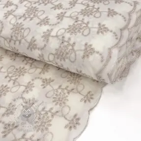 Cotton fabric EMBROIDERY Lilian ecru