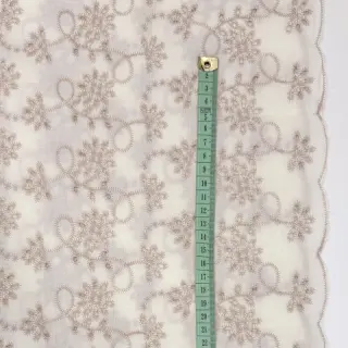 Cotton fabric EMBROIDERY Lilian ecru