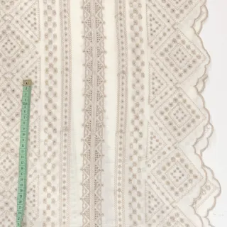 Cotton fabric EMBROIDERY Lilian beige