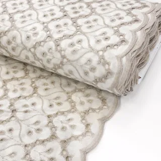 Cotton fabric EMBROIDERY Lilian natural