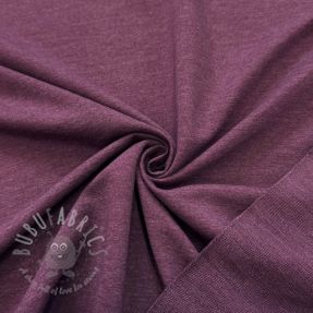 Sweat fabric aubergine melange