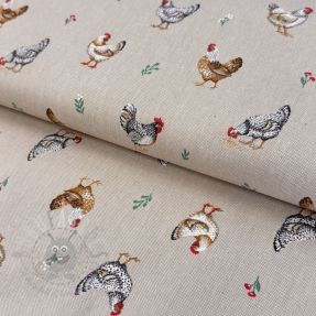 Decoration fabric Linenlook Picoti multico