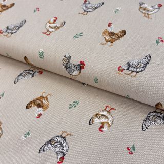 Decoration fabric Linenlook Picoti multico