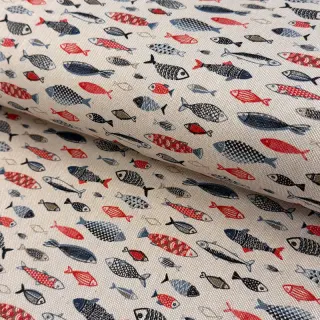 Decoration fabric Linenlook Aquarium multico