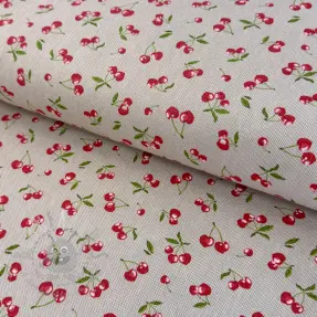 Decoration fabric Linenlook Griotte multico