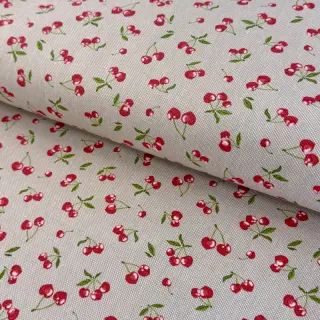 Decoration fabric Linenlook Griotte multico