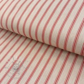 Decoration fabric Linenlook Vincennes rouge