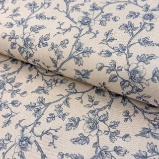 Decoration fabric Linenlook Meredith bleu
