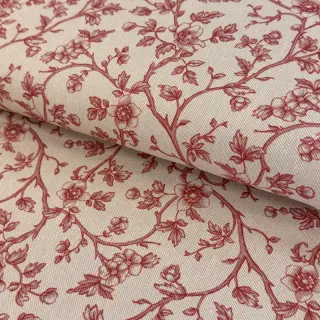 Decoration fabric Linenlook Meredith rouge