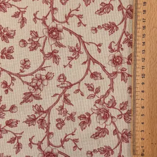 Decoration fabric Linenlook Meredith rouge