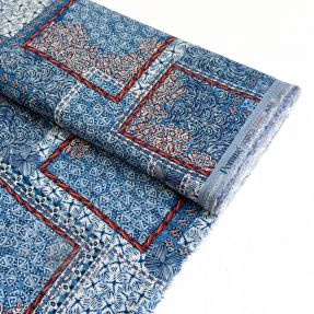 Viscose RADIANCE Patchwork blue digital print