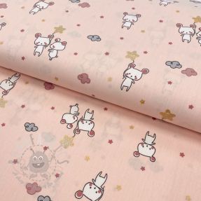 Cotton fabric Glitter sweet mouse powder