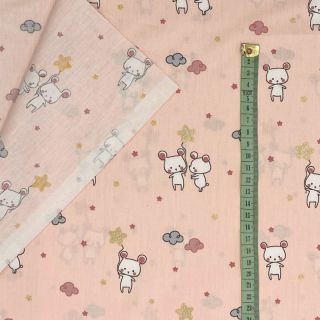 Cotton fabric Glitter sweet mouse powder