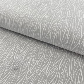 Double gauze/muslin Leaves light grey