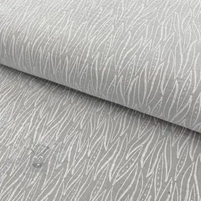 Double gauze/muslin Leaves light grey