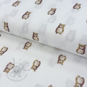 Double gauze/muslin Animals design B digital print ORGANIC