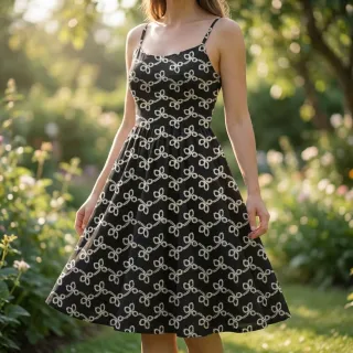 Cotton fabric EMBROIDERY Rosemary black