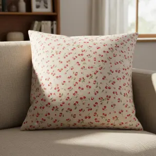 Decoration fabric Linenlook Griotte multico