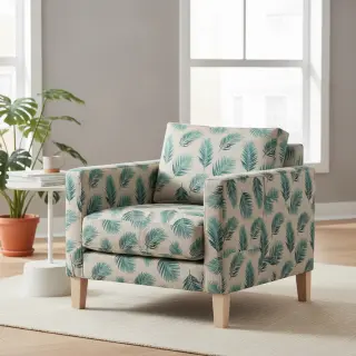 Decoration fabric Linenlook Baracoa canard