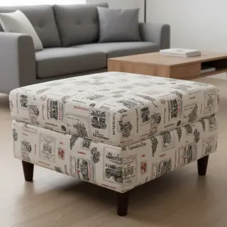 Decoration fabric Linenlook Vincennes rouge