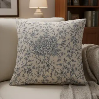 Decoration fabric Linenlook Meredith bleu