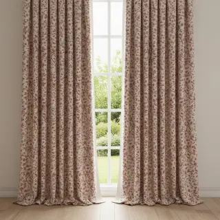 Decoration fabric Linenlook Meredith rouge