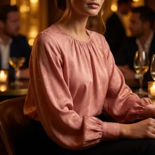 Viscose LUREX blush