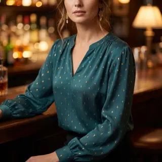 Viscose LUREX emerald