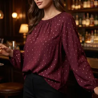 Viscose LUREX burgundy