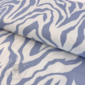 Linen viscose Animal skin blue