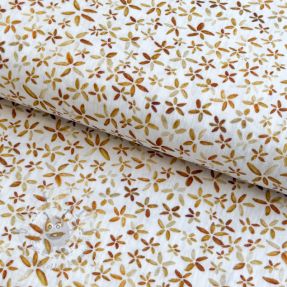 Double gauze/muslin Flowers Tanja white digital print