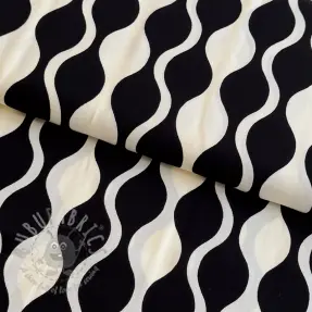 Viscose ECOVERO Abstract black ecru