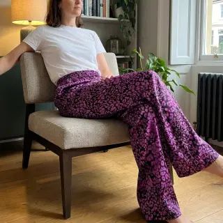 Viscose ROSELLA STRETCH Animals purple