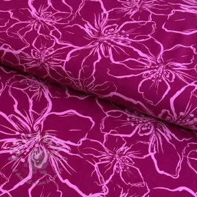 Viscose ECOVERO Flowers fuchsia