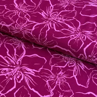 Viscose ECOVERO Flowers fuchsia