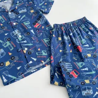 Cotton fabric Vehicles blue