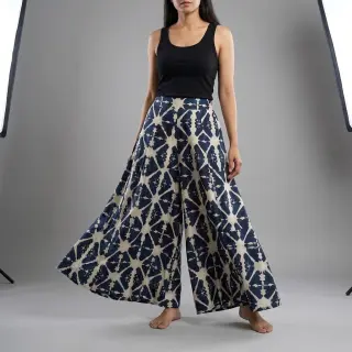 Cotton fabric BATIK navy