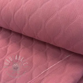 Double gauze/muslin QUILT Wave mauve