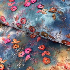 Fine corduroy TIE DYE 21W Catchy design C