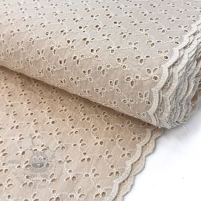 Cotton fabric EMBROIDERY Rosemary beige
