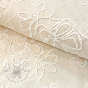Cotton fabric EMBROIDERY Chenille Manon design A