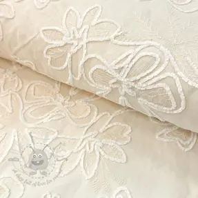 Cotton fabric EMBROIDERY Chenille Manon design A