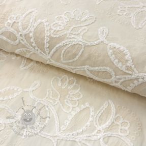 Cotton fabric EMBROIDERY Chenille Manon design B