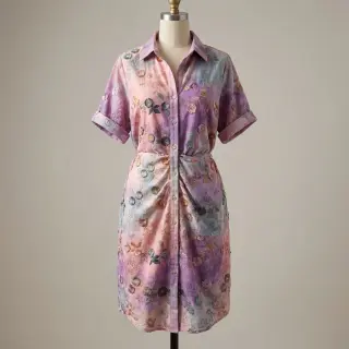 Fine corduroy TIE DYE 21W Catchy design B