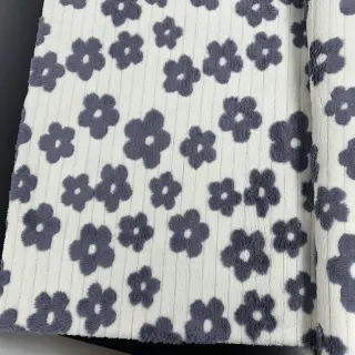 Coat fabric TEDDY Flower power lavender 2nd class