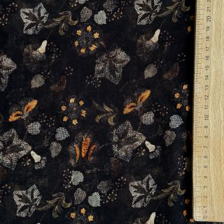 Viscose RAYON POPLIN Dark barrock design A